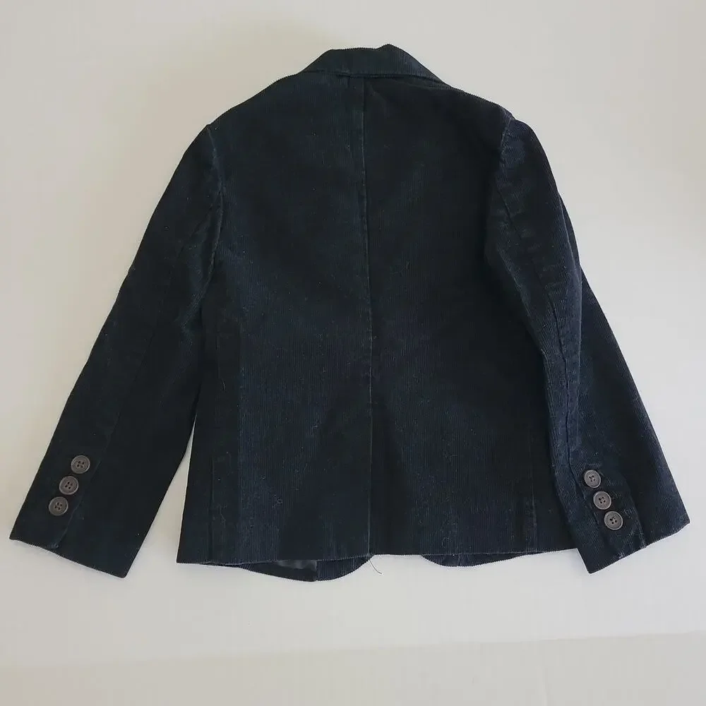 Gymboree Boys Black Corduroy Blazer Jacket - Size XS (4)